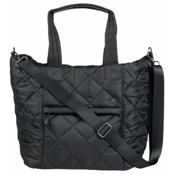 CALIA Women's Luxe Quilted Travel Tote in Black - Picture 2 of 12